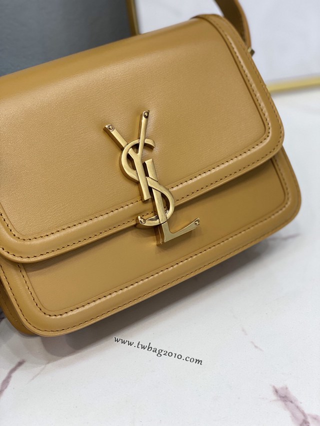 YSL专柜款女包 聖羅蘭經典款MONOGRAM金屬旋扣小號郵差包 YSL肩背斜挎包 634306  jjh1082